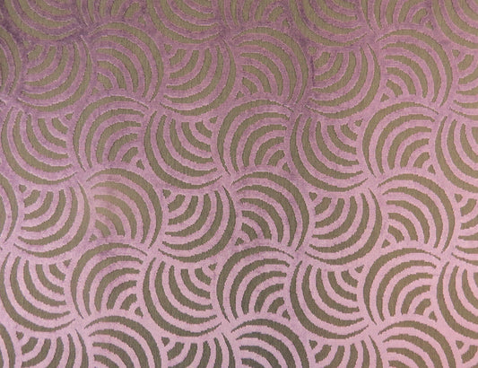 Retro Design Embossed Heavy Velvet Upholstery Fabric - Purple - Soft Options upholstery trim