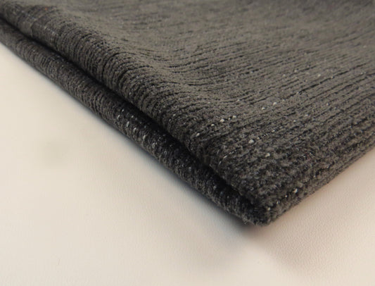 Grey And White Fleck Chenille Upholstery Fabric