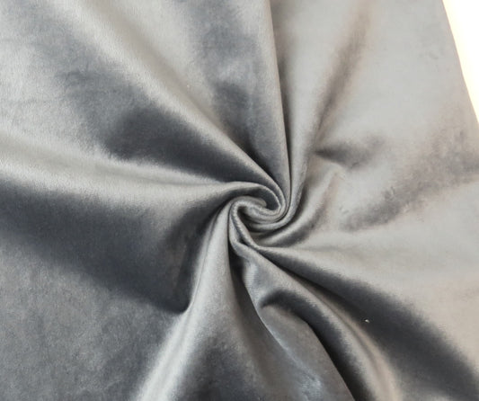 Velvet Upholstery Fabric - Grey - Soft Options upholstery trim