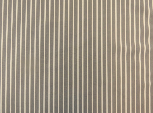 Striped Classic Linen Upholstery Fabric - Grey / Crem - Soft Options upholstery trim