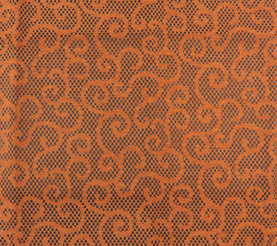 Terracotta Heavyweight Weave Scroll Design Upholstery Fabric - Orange - Soft Options upholstery trim