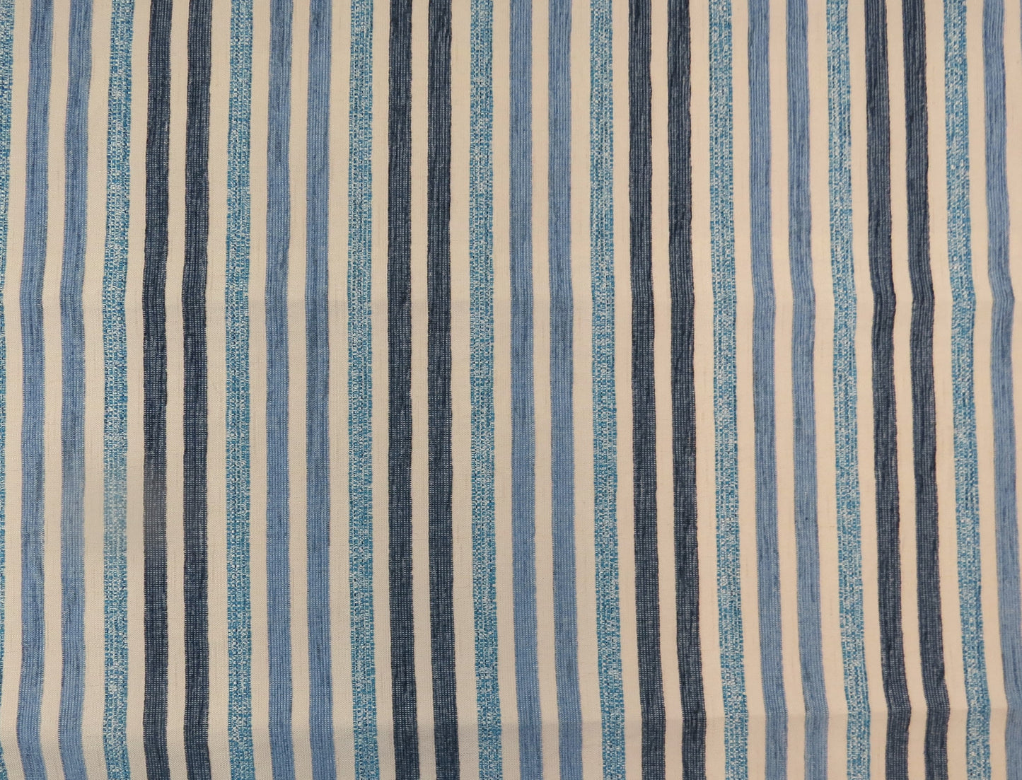 Blue Shades Stripes Sea Shore Upholstery Fabric - Soft Options upholstery trim