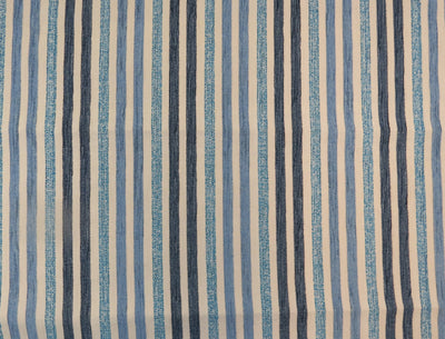 Blue Shades Stripes Sea Shore Upholstery Fabric - Soft Options upholstery trim
