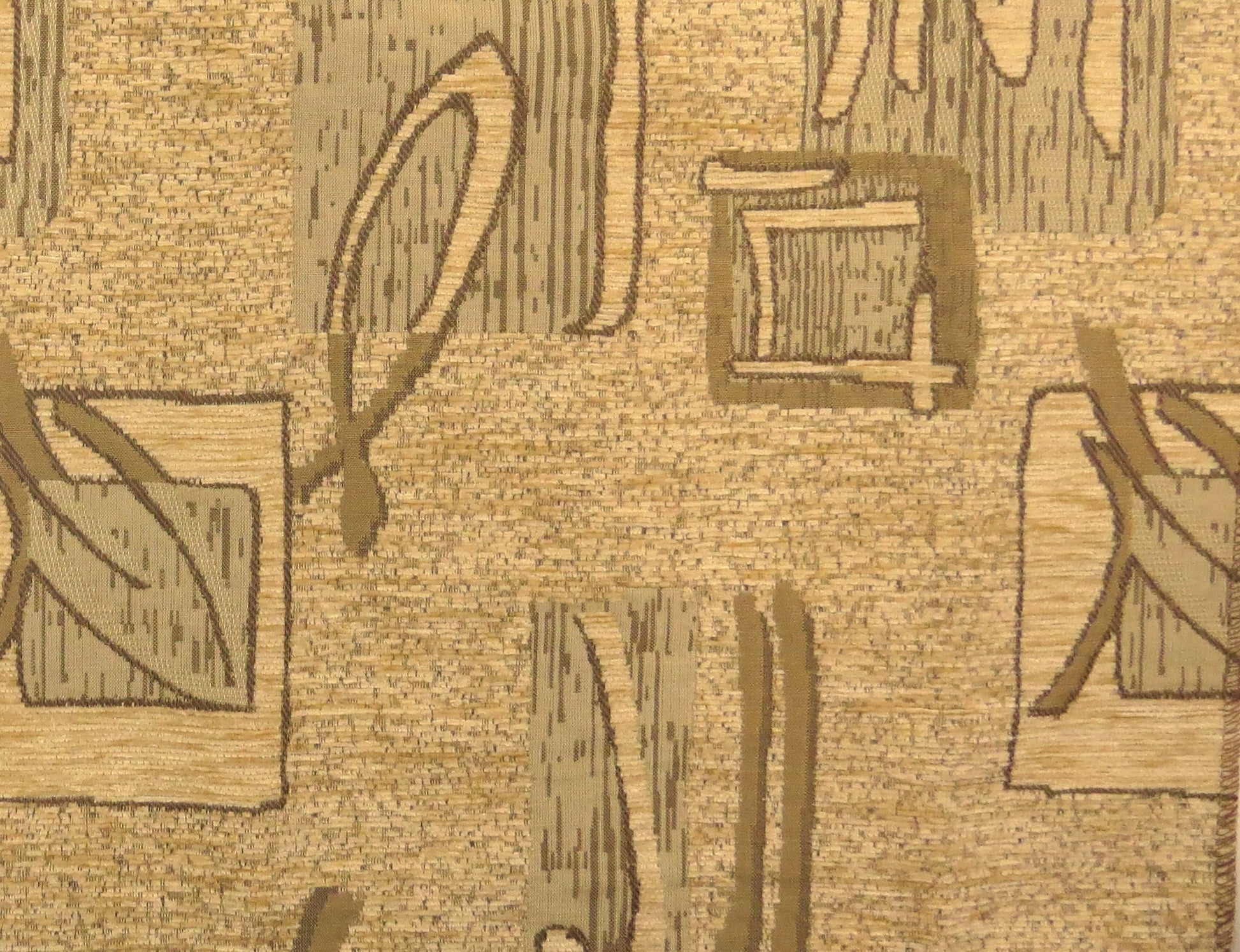 Contemporary Cream Chenille Upholstery Fabric