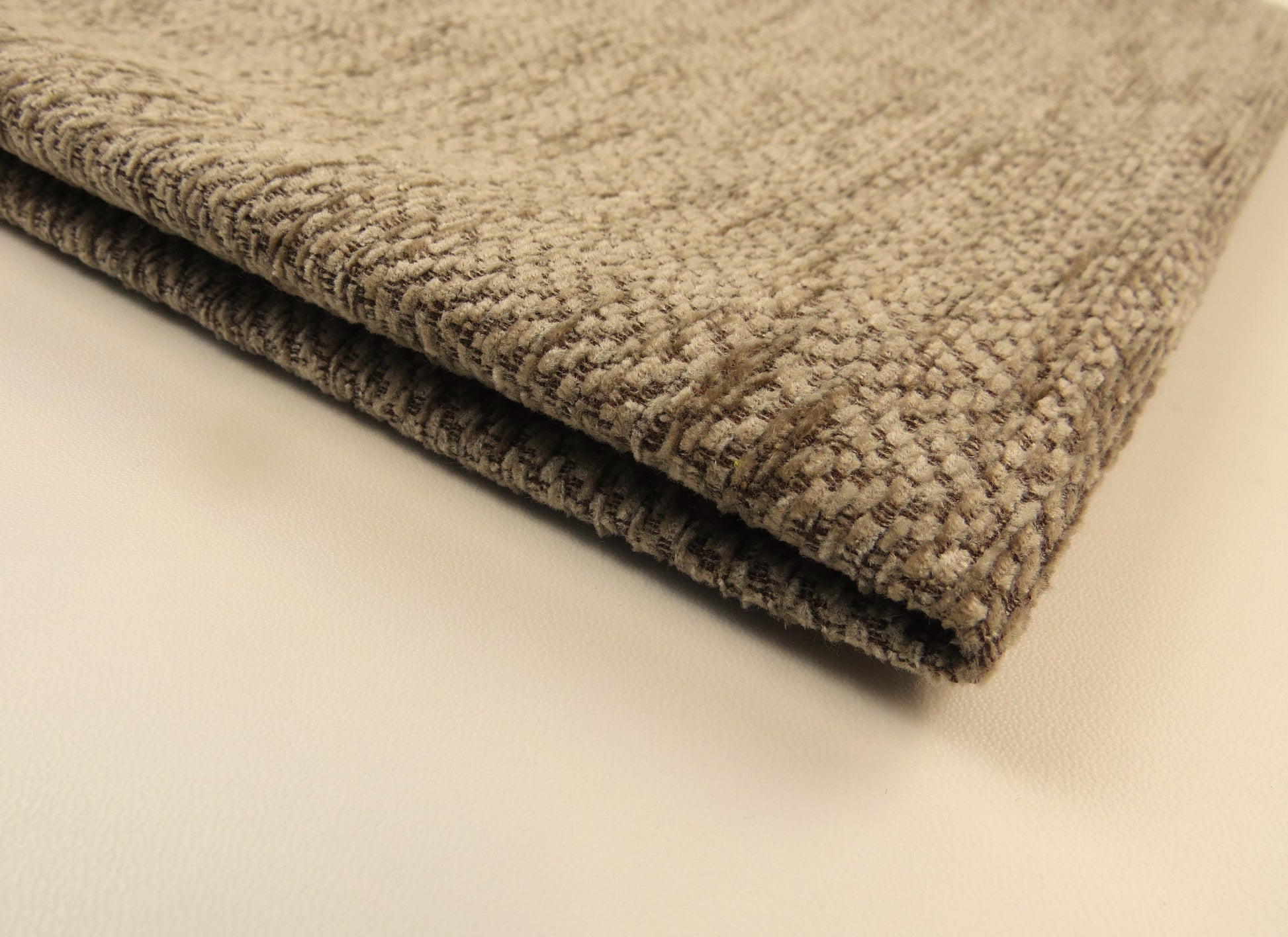 Subtle Chevron Light Brown Chenille Upholstery Fabric
