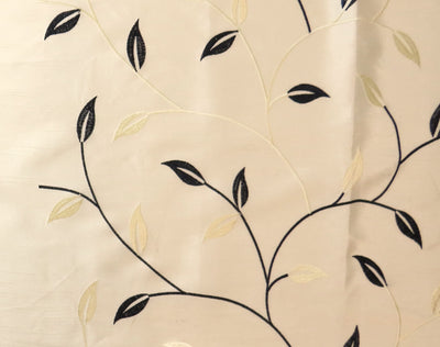 Black And White Floral Satin Brocade Upholstery Fabric - Soft Options upholstery trim