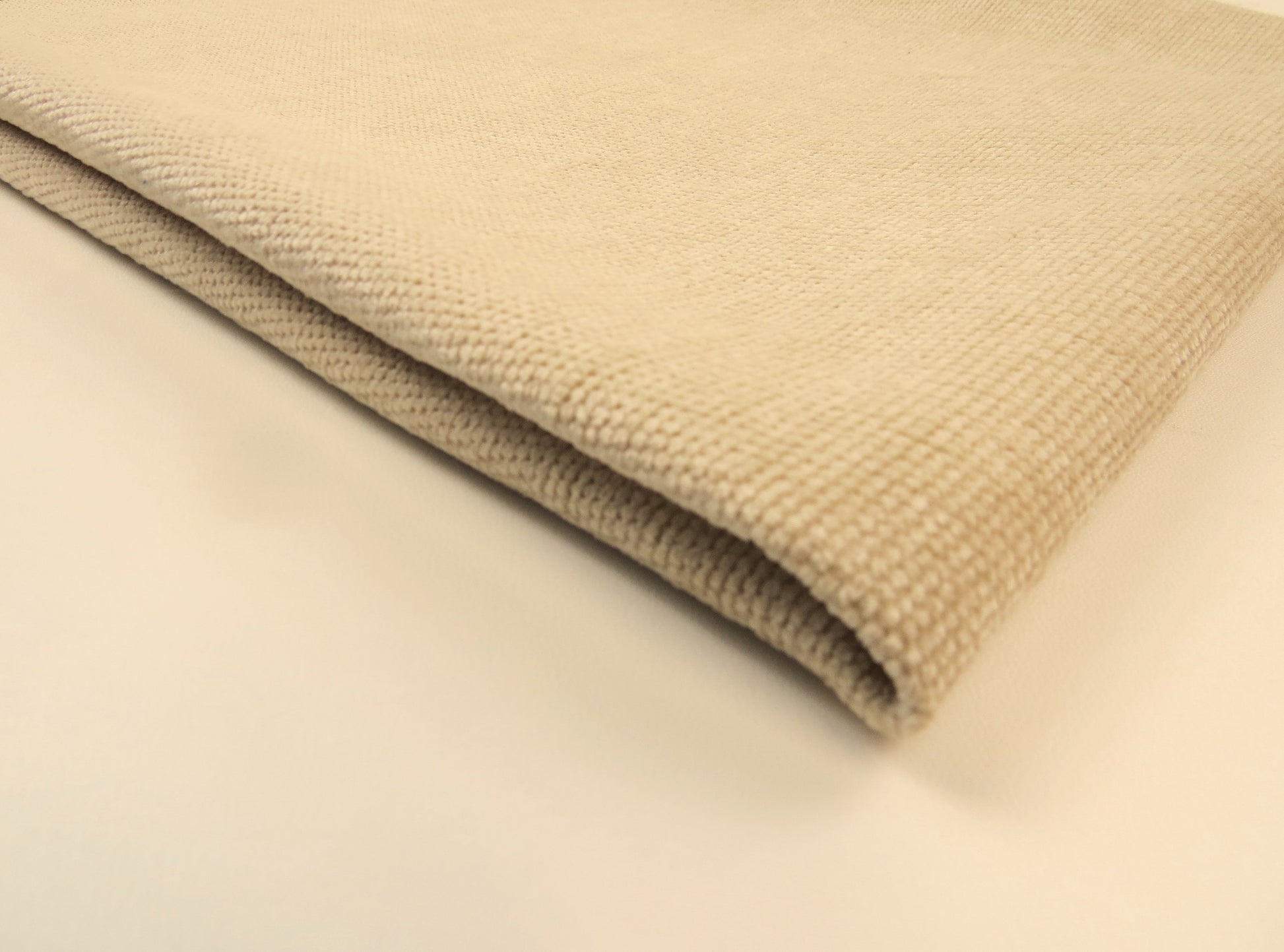 Plain Off White Chenille Upholstery Fabric