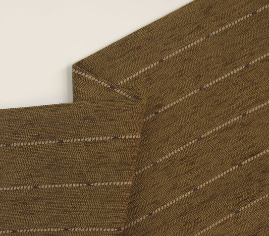 Brown Pinstripe Chenille Upholstery Fabric