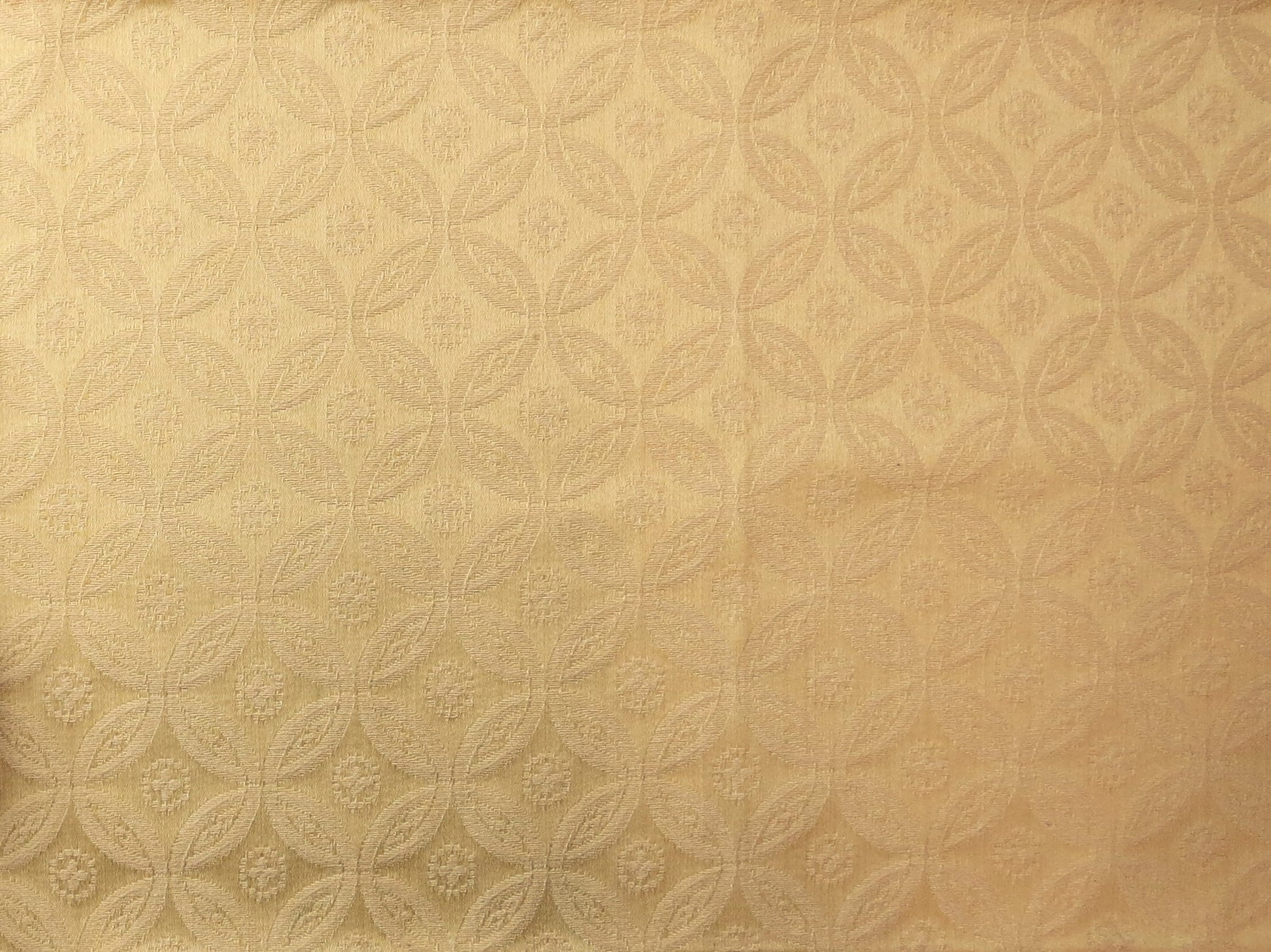 Traditional Cream Cirlcles Linen Upholstery Fabric