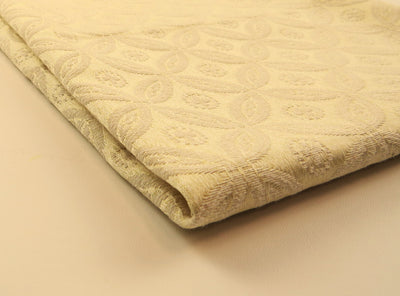 Traditional Cream Cirlcles Linen Upholstery Fabric - Soft Options upholstery trim
