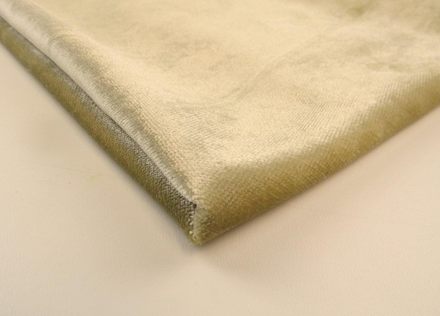 Metallic Pale Yellow Velvet Upholstery Fabric