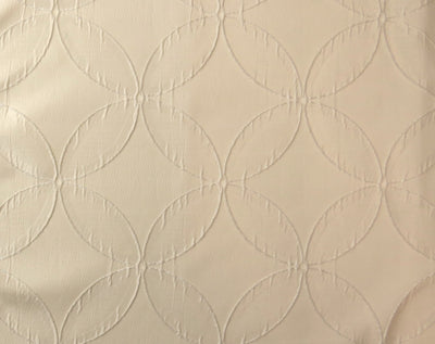 White Flower Circle Satin Brocade Upholstery Fabric - Soft Options upholstery trim
