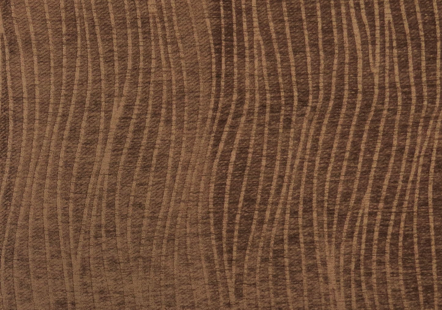 Brown Wave Self Pattern Chenille Upholstery Fabric - Soft Options upholstery trim