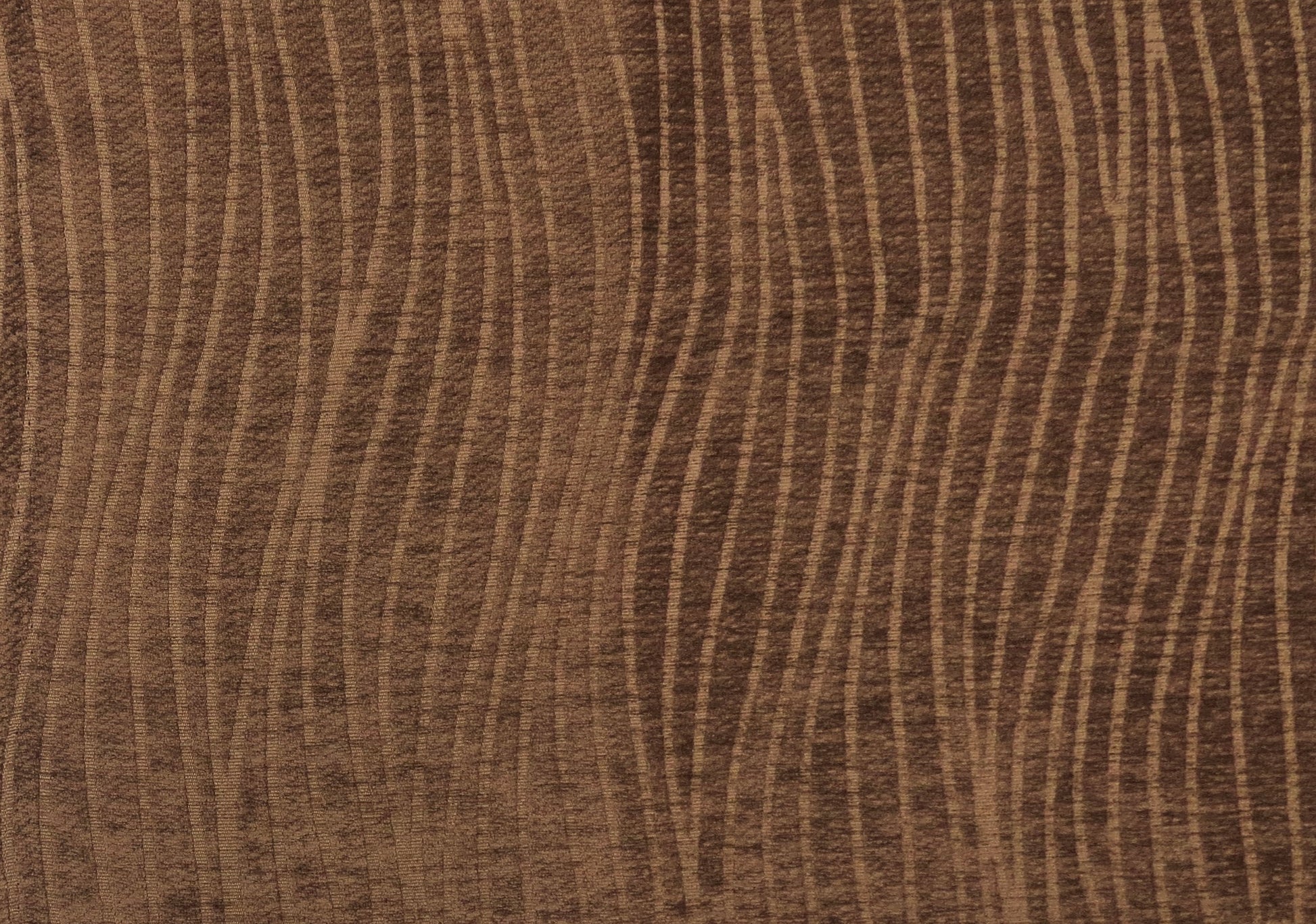 Brown Wave Self Pattern Chenille Upholstery Fabric