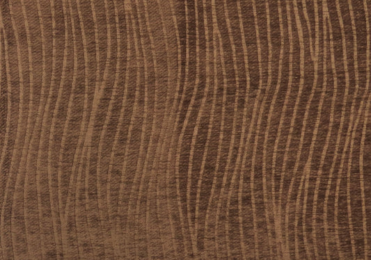 Brown Wave Self Pattern Chenille Upholstery Fabric - Soft Options upholstery trim