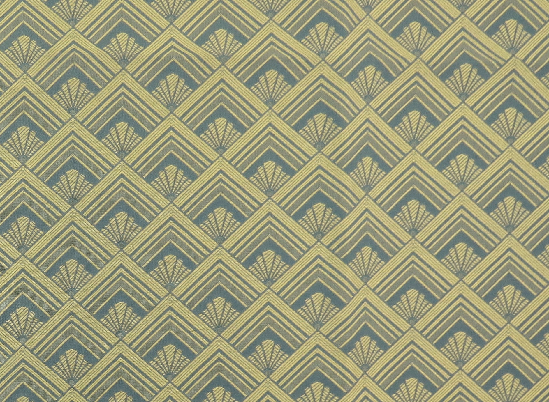 Clearance Manhattan Traditional Blue And Cream Linen Upholstery Fabric