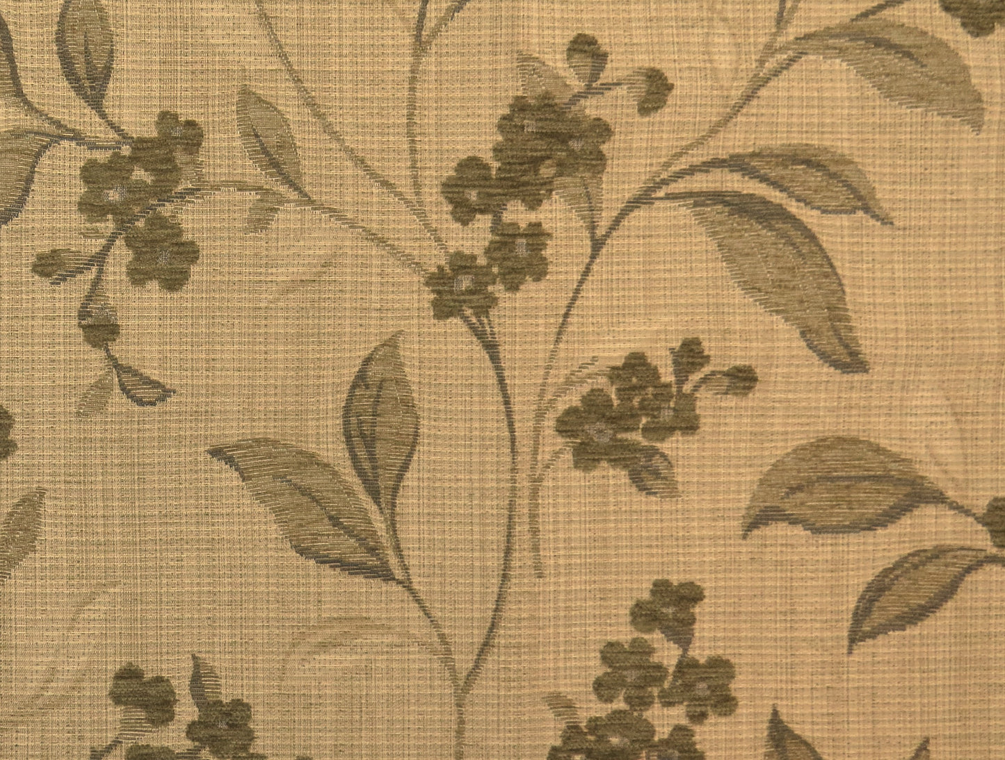 Green Floral Chenille Upholstery Fabric - Soft Options upholstery trim