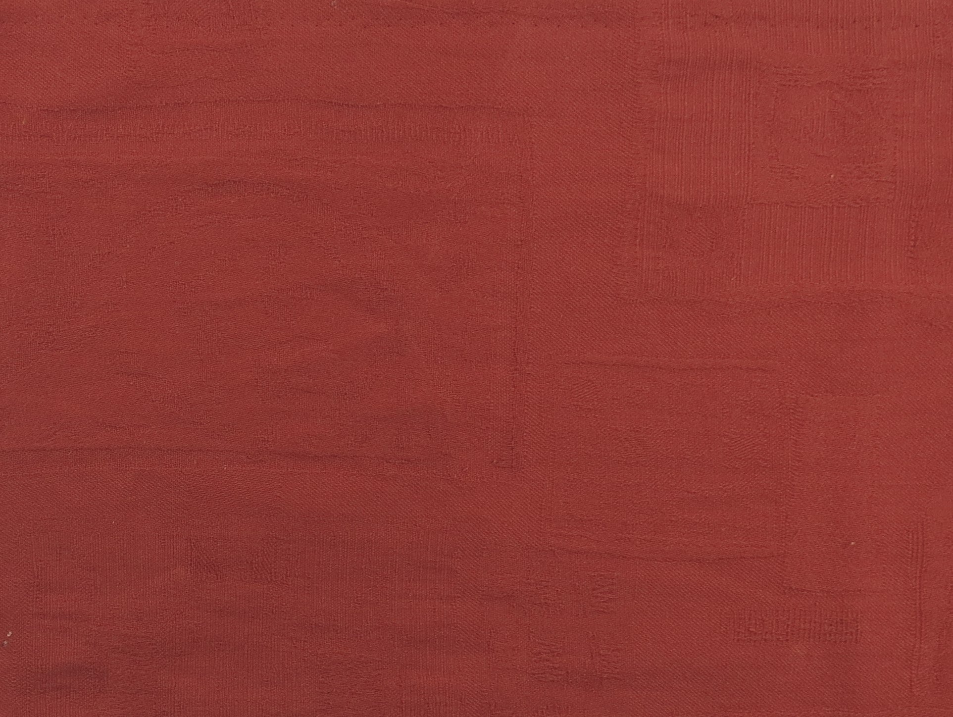 Rich Terracotta Self Pattern Cotton Upholstery Fabric