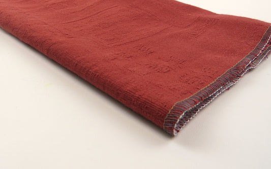 Rich Terracotta Self Pattern Cotton Upholstery Fabric