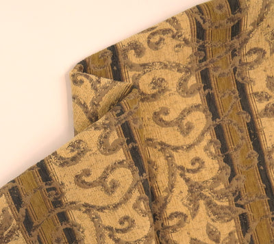 Traditional Natural Stripe Chenille Upholstery Fabric - Soft Options upholstery trim