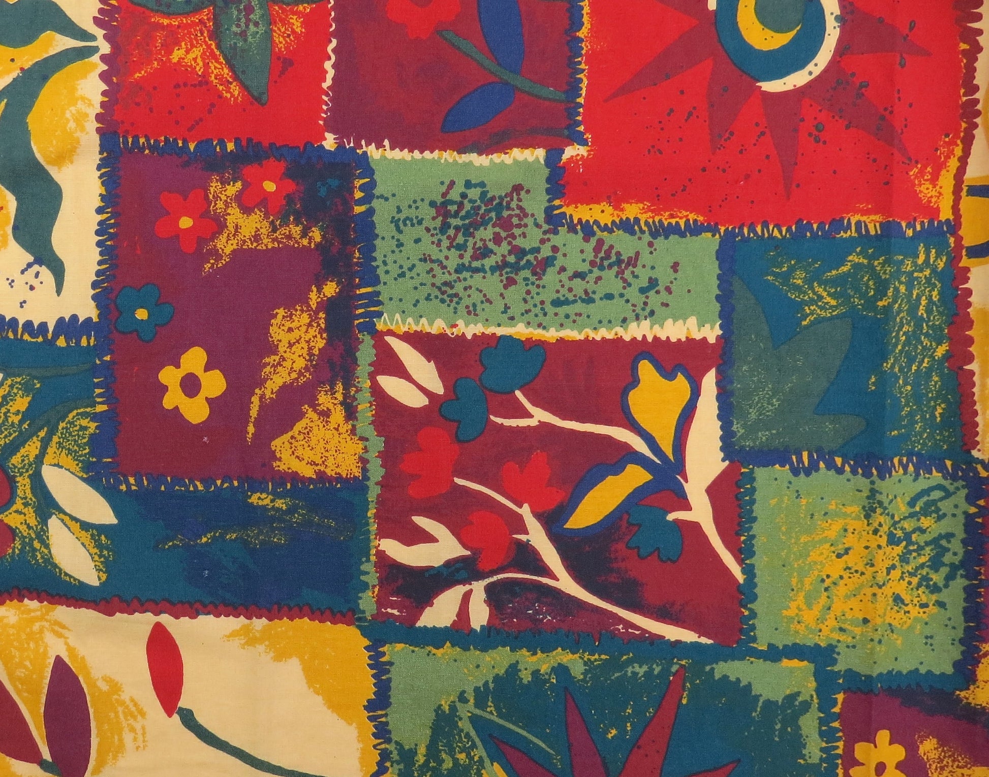 Multi Colour Floral Cotton Upholstery Fabric