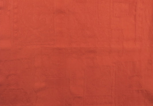 Terracotta Self Pattern Cotton Upholstery Fabric