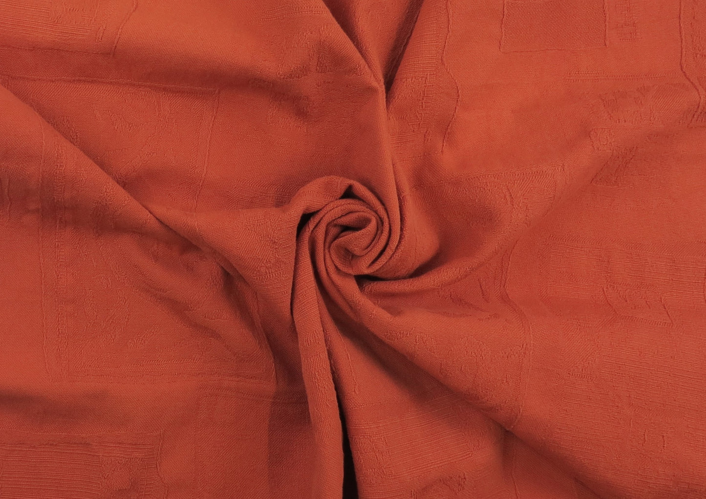 Terracotta Self Pattern Cotton Upholstery Fabric - Soft Options upholstery trim