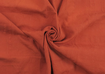 Terracotta Self Pattern Cotton Upholstery Fabric - Soft Options upholstery trim