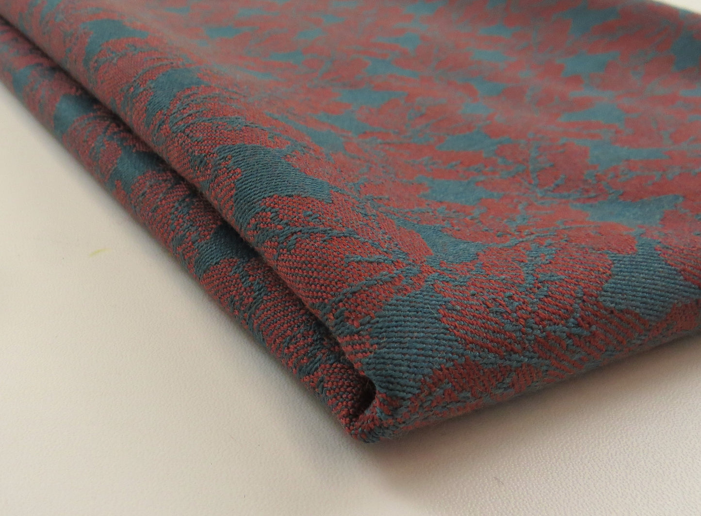 Blue And Purple Modern Floral Flat Weave Upholstery Fabric