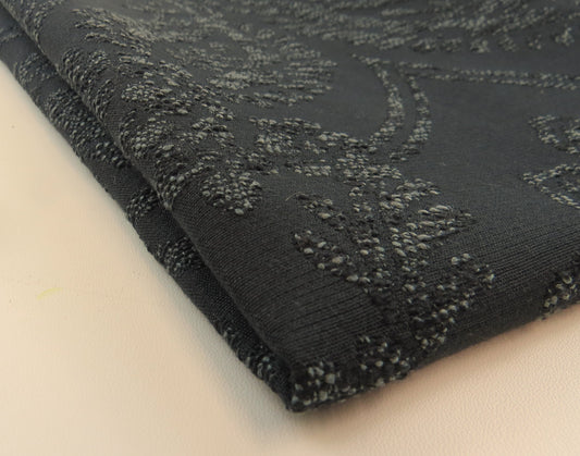 TRADITIONAL BLACK AND GREY FLAT WEAVE UPHOLSTERY FABRIC