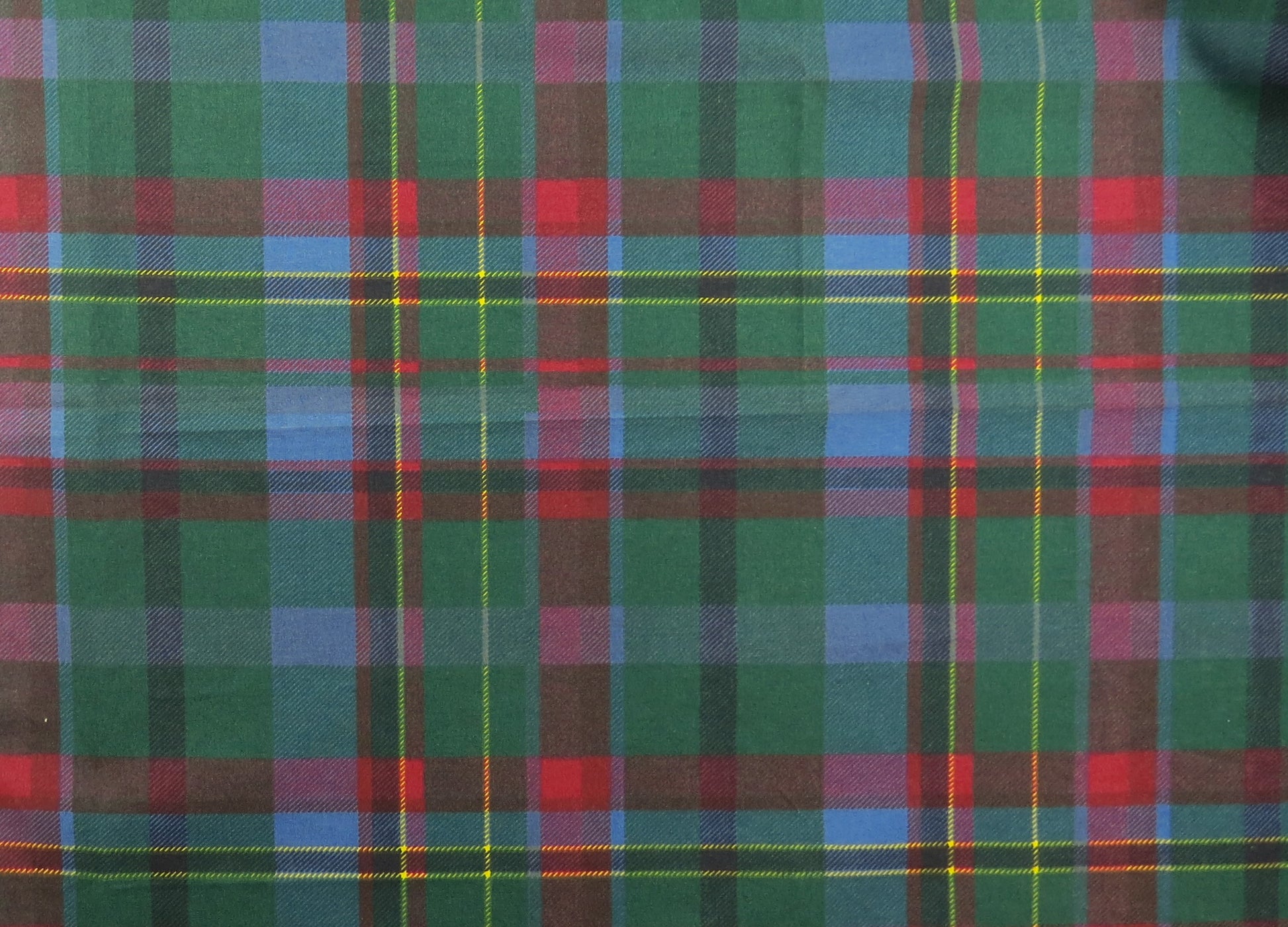 Tartan Check Linen Upholstery Fabric