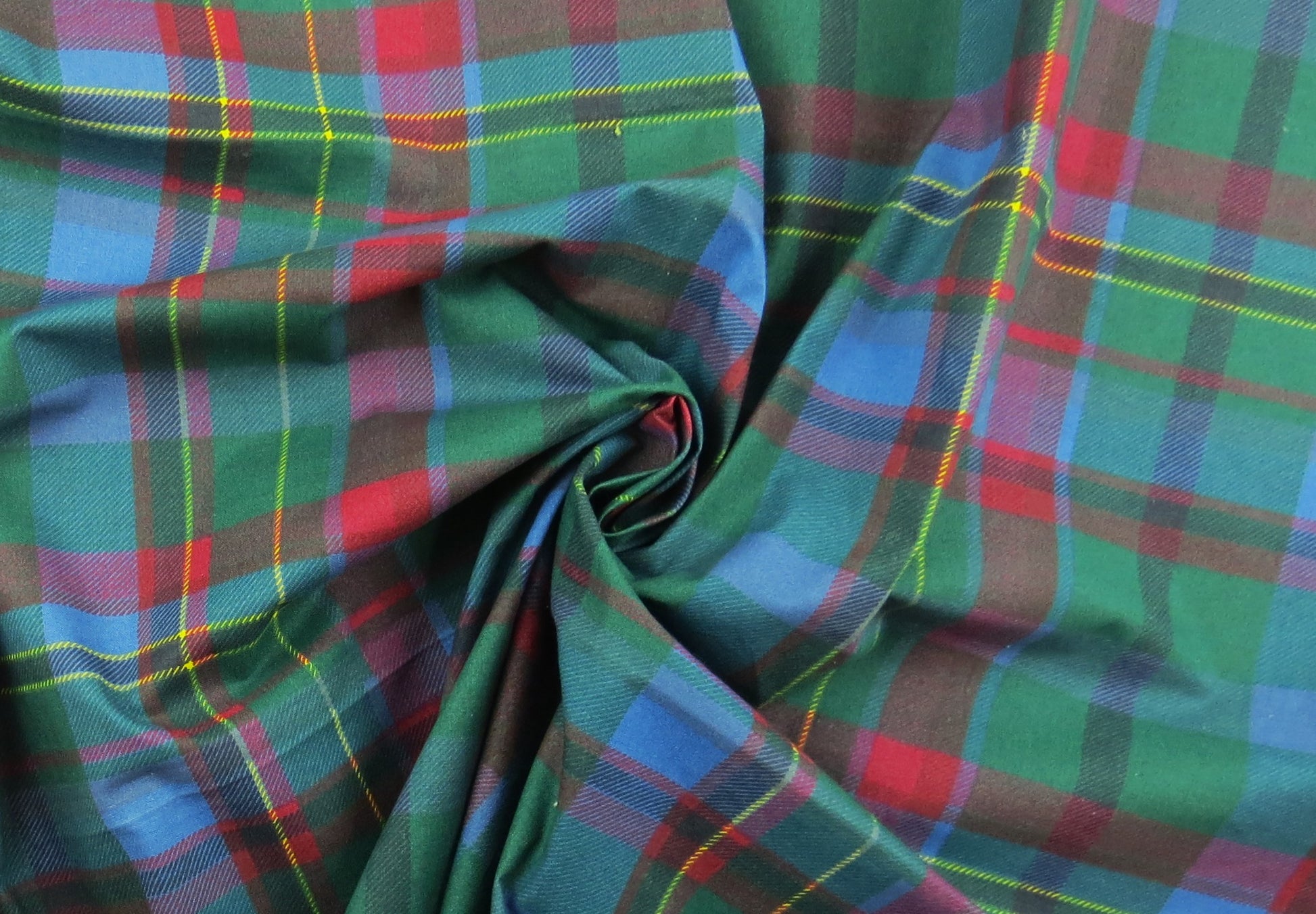 Tartan Check Linen Upholstery Fabric