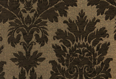 Rich Brown Floral Chenille Upholstery Fabric - Soft Options upholstery trim
