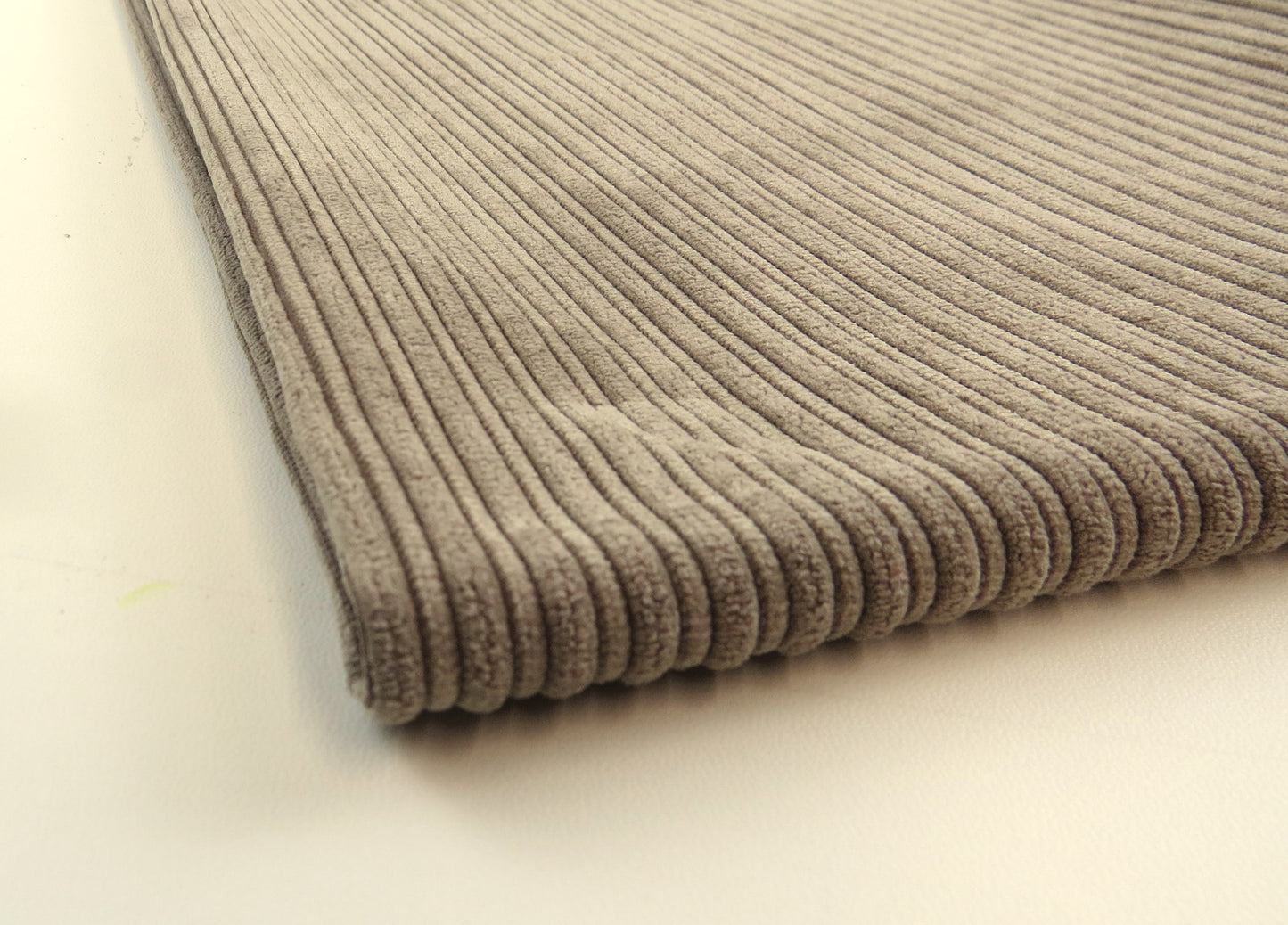 Ribbed Fawn Velvet Upholstery Fabric