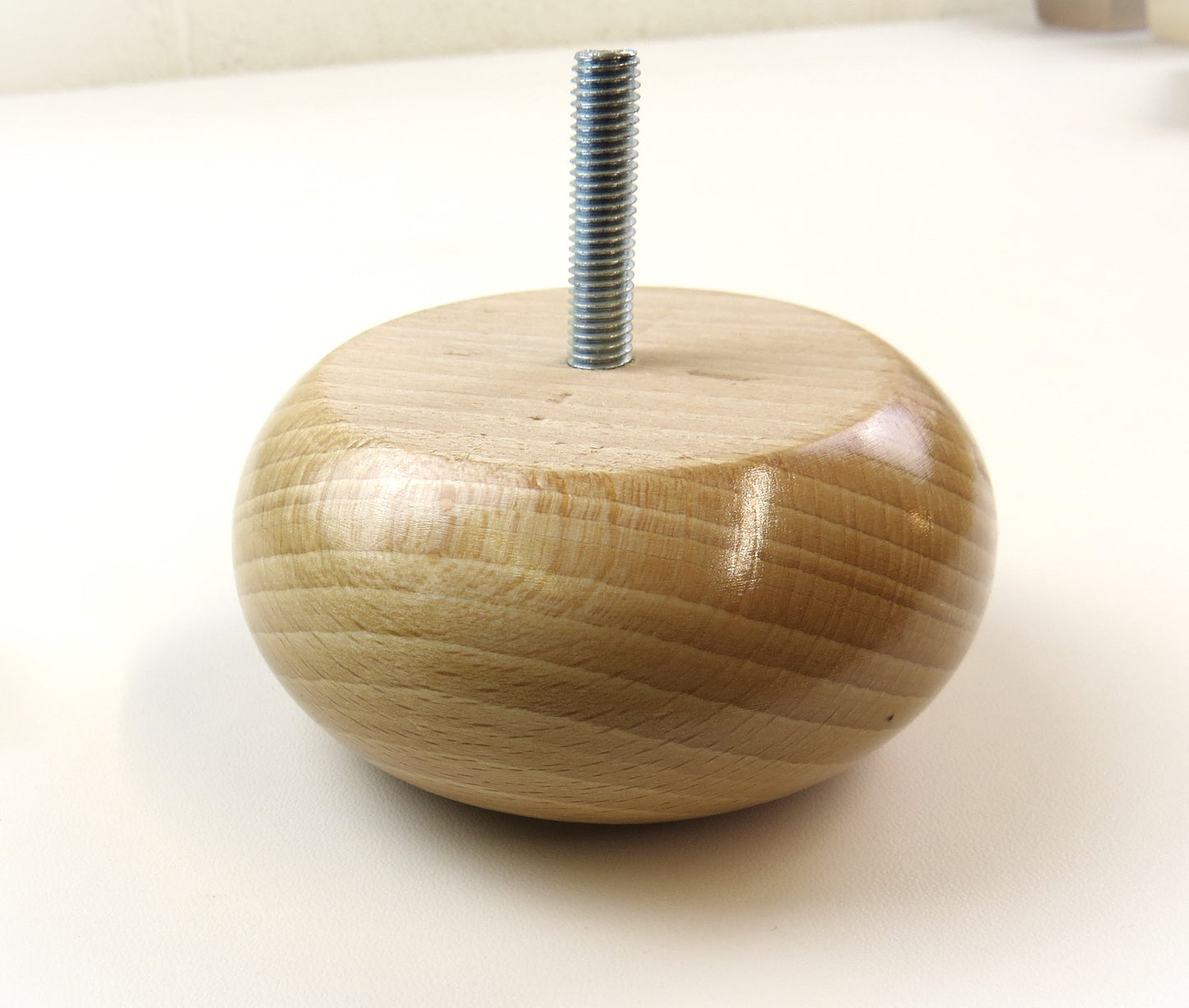 Light Wood Beech Bun Foot - Set Of 4