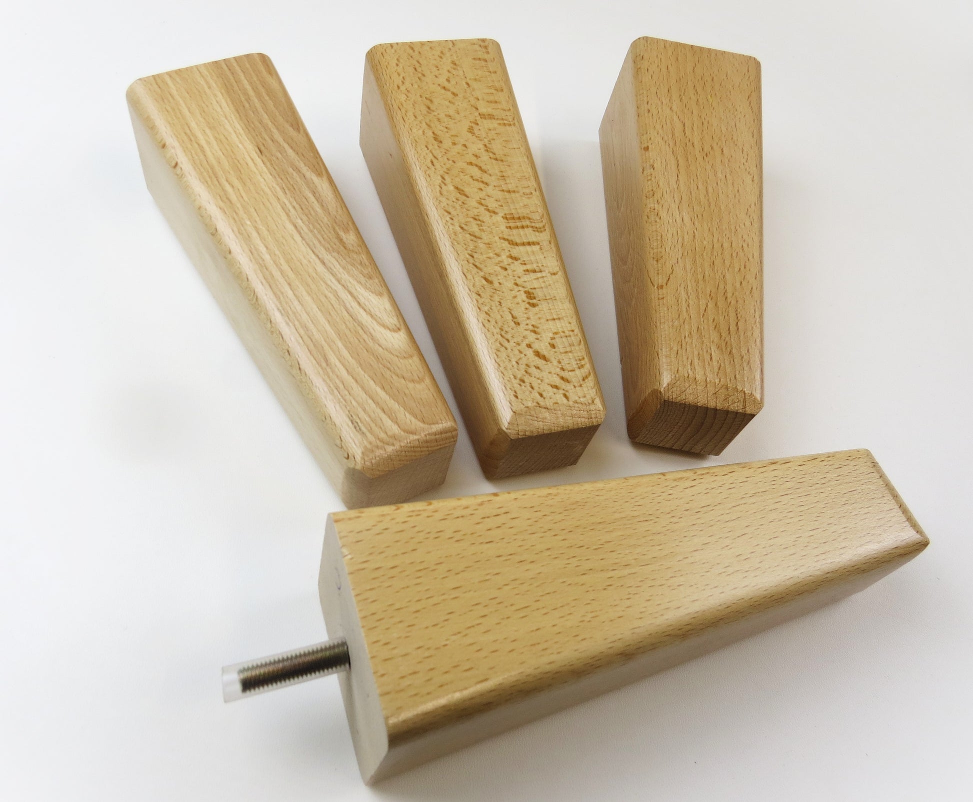 Light Wood Beech Square TapeRed Leg - Set Of 4