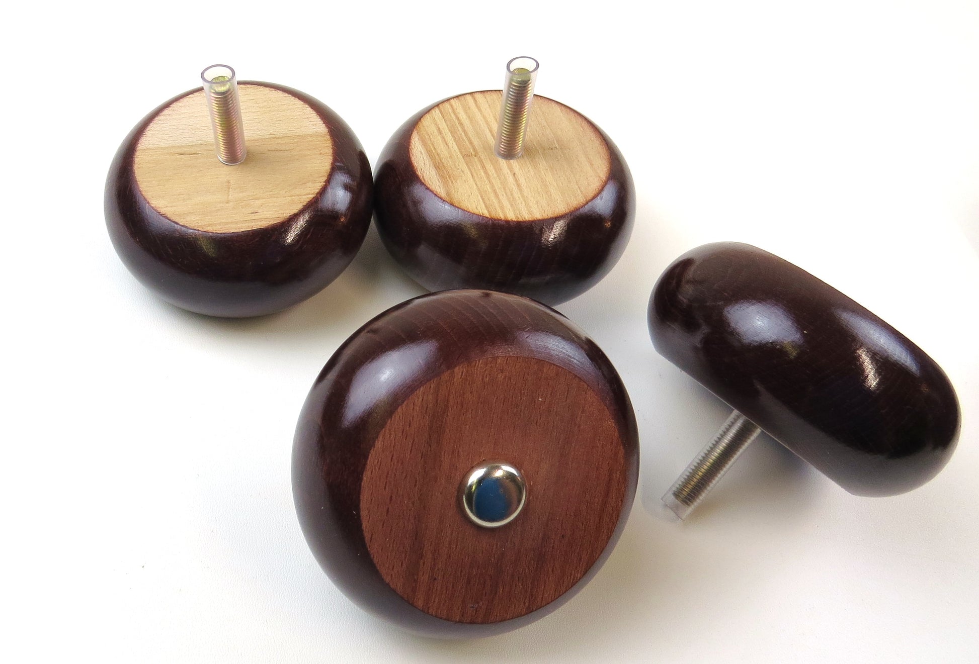 Mahogany Bun Foot - Set Of 4