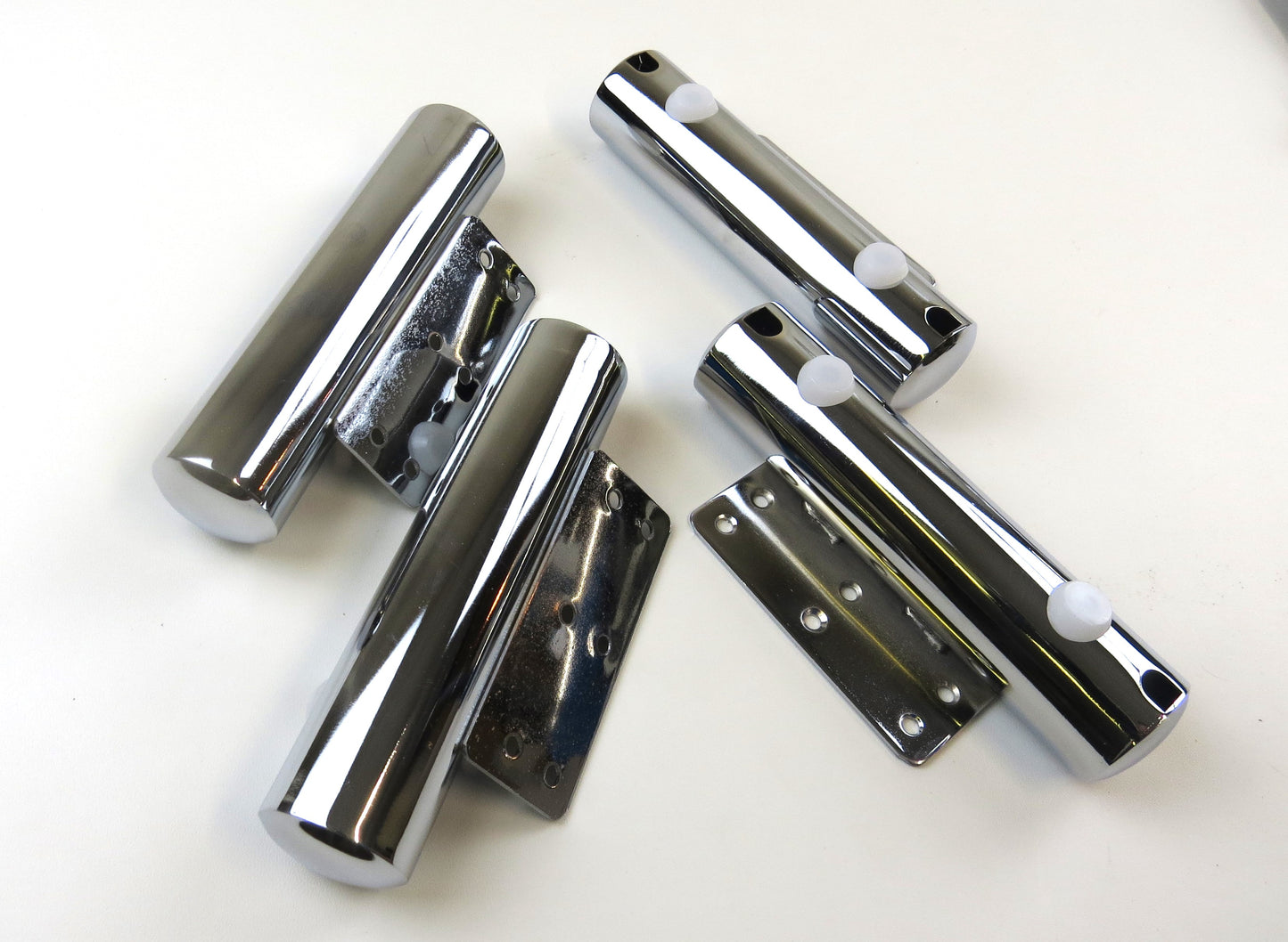 Tubular Chrome Metal Feet - Set Of 4 - Soft Options upholstery trim