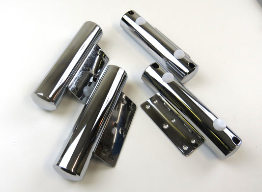 Tubular Chrome Metal Feet - Set Of 4 - Soft Options upholstery trim