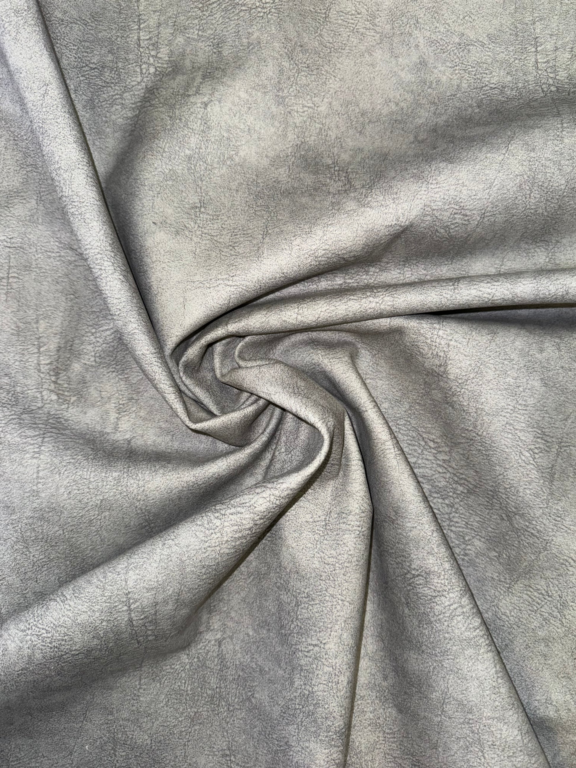 Sheraton Silver Faux Suede Soft Feel Upholstery Fabric