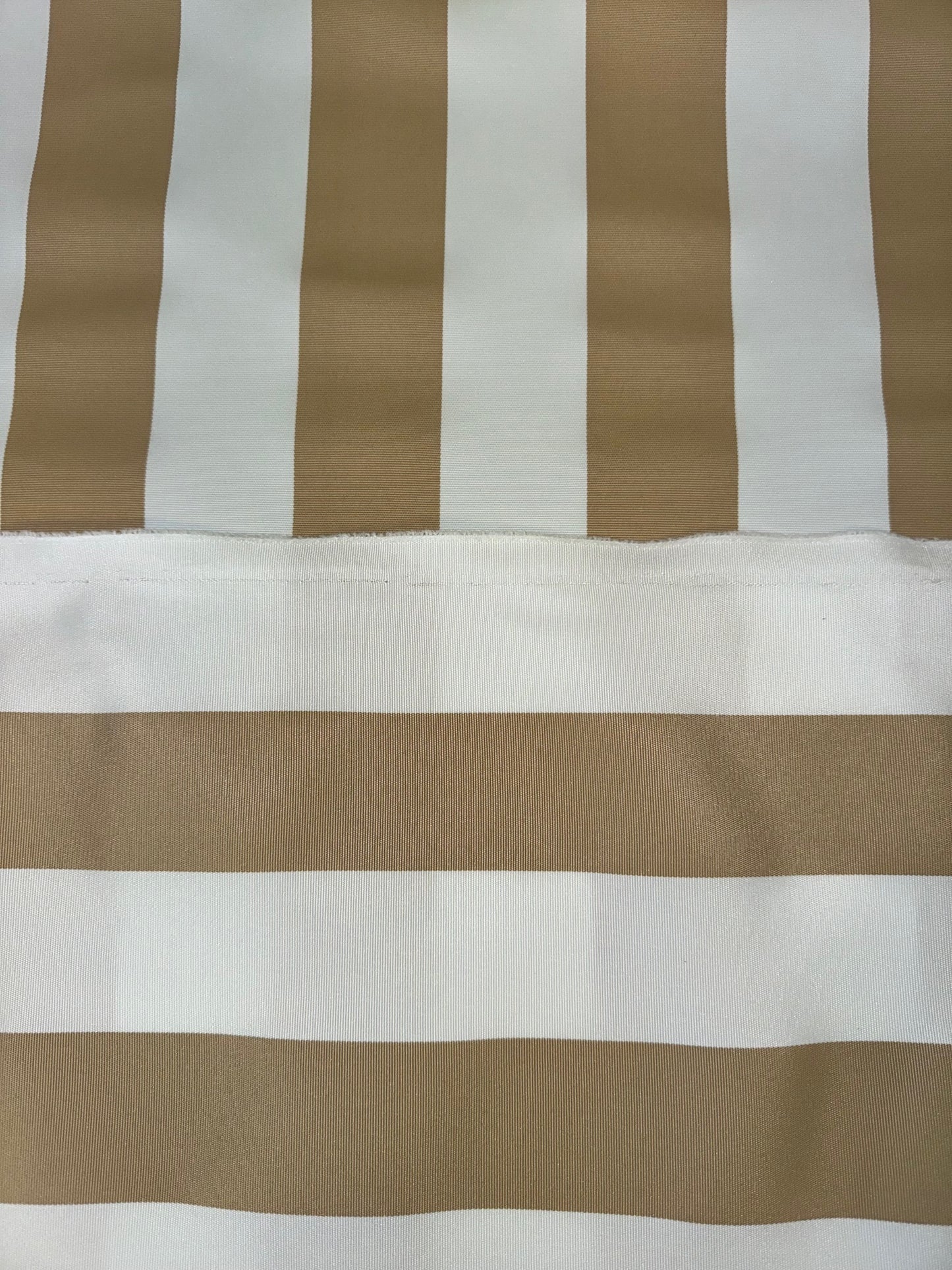 Whitesands Beige Seaside Striped Outdoor Fabric