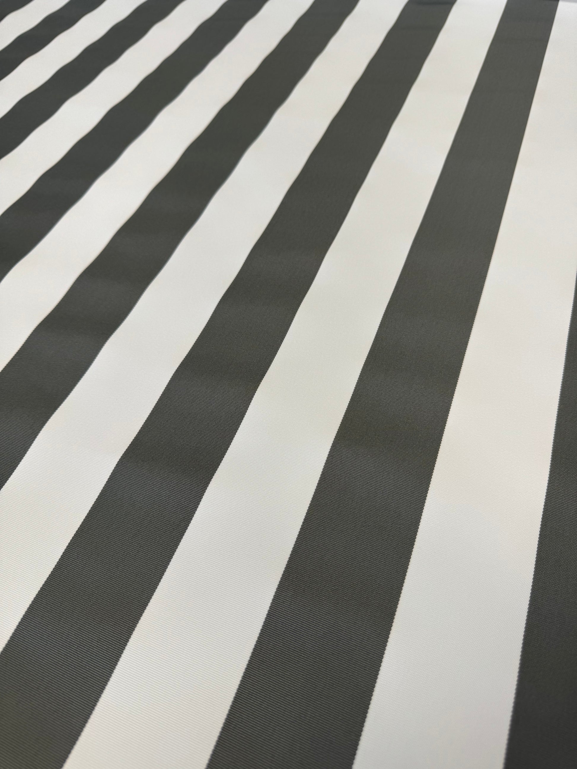 Whitesands Grey Seaside Striped Outdoor Fabric