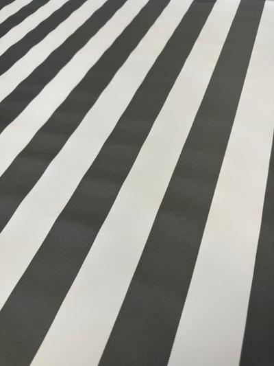 Whitesands Grey Seaside Striped Outdoor Fabric - Soft Options upholstery trim