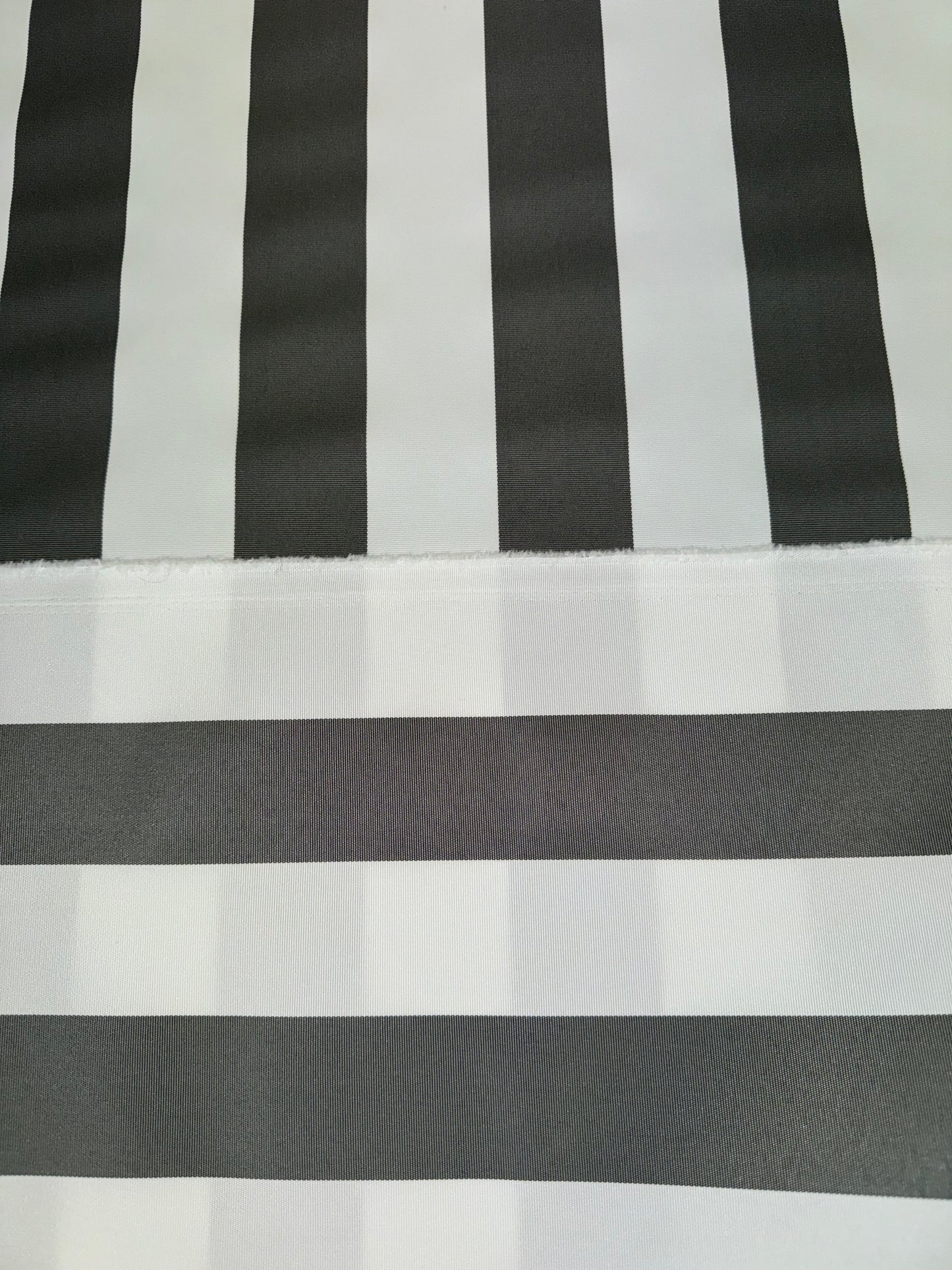 Whitesands Grey Seaside Striped Outdoor Fabric