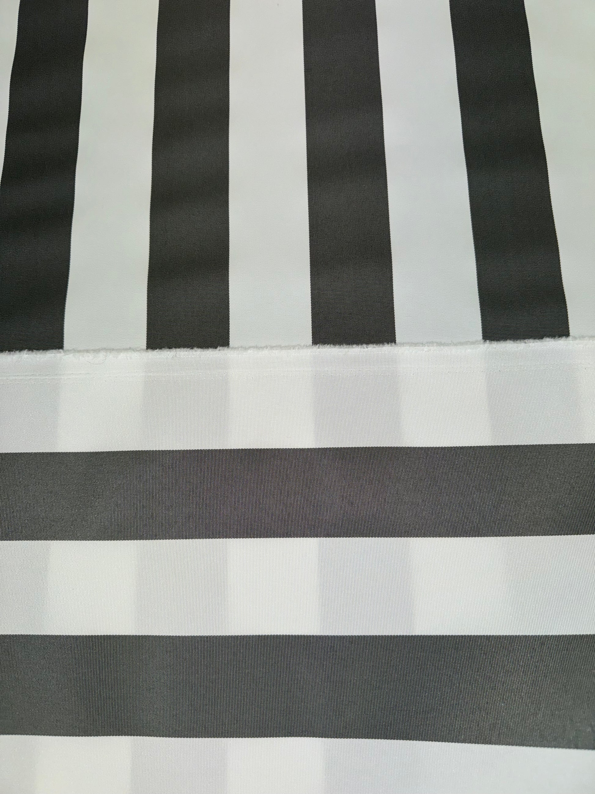 Whitesands Grey Seaside Striped Outdoor Fabric