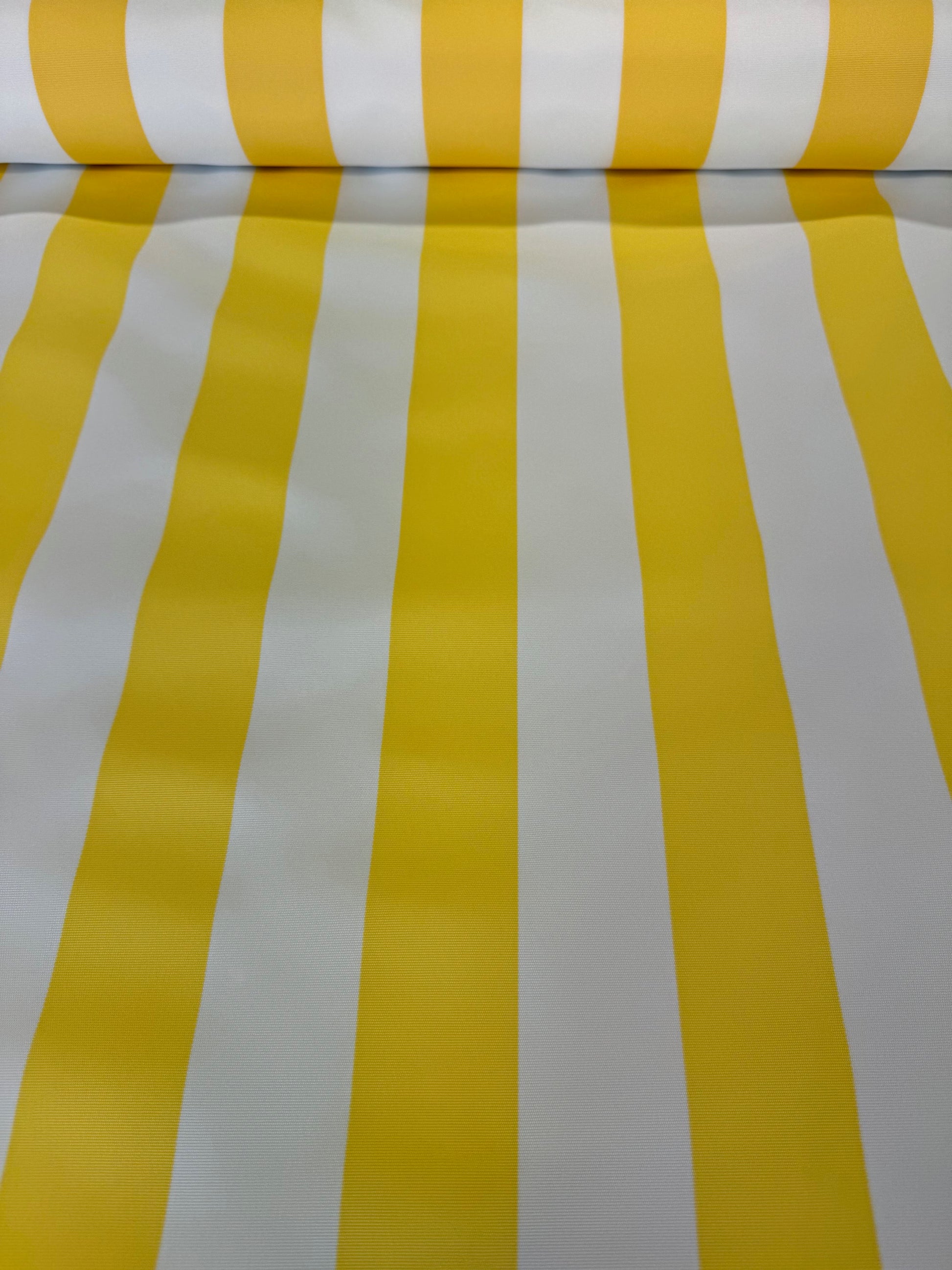 Whitesands Yellow Seaside Striped Outdoor Fabric