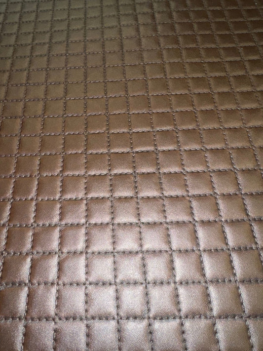 Luxury Diamond Quilted Vinyl - Chocolate - Soft Options upholstery trim