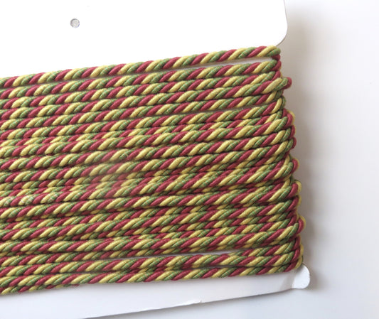 Upholstery Decorative Finishing Cord - Red/Yellow/Green Mix - Soft Options upholstery trim