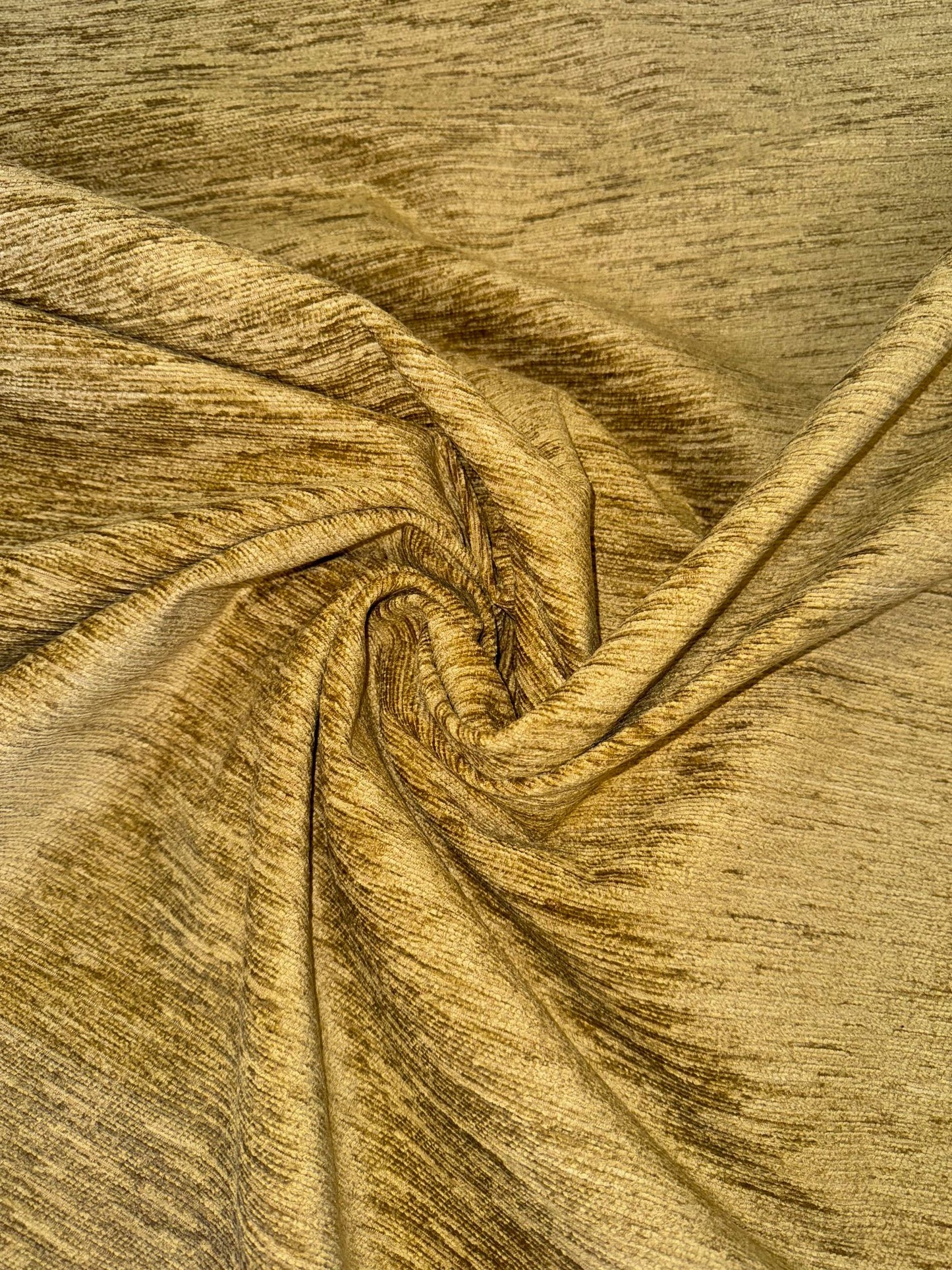 Canterbury Gold Plain Chenille Upholstery Fabric
