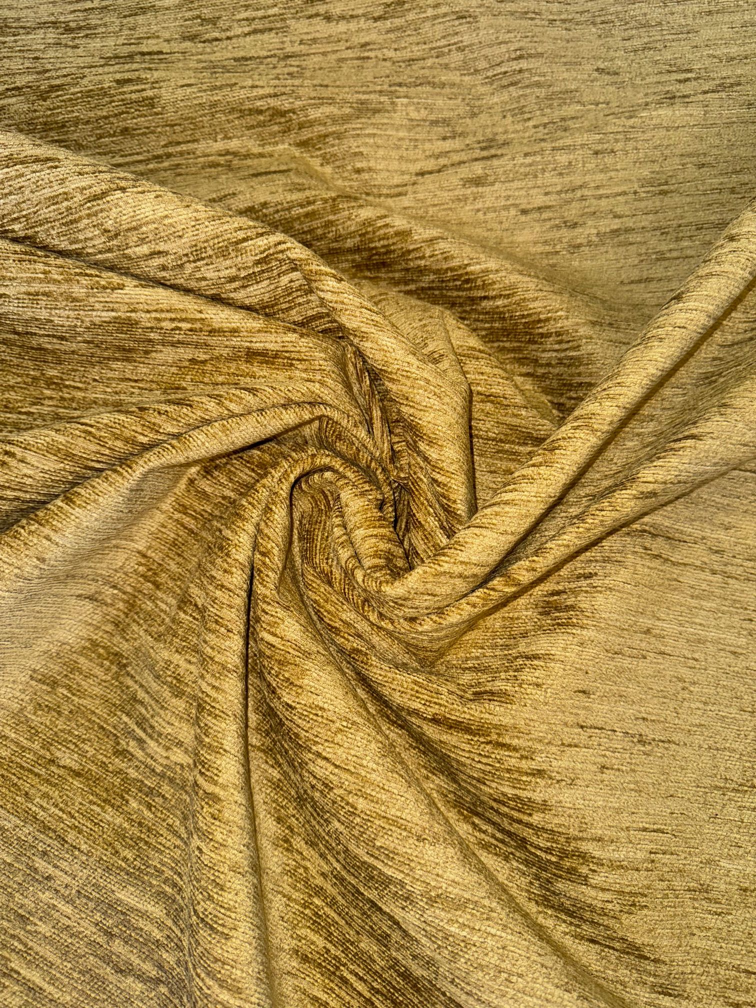 Canterbury Gold Plain Chenille Upholstery Fabric